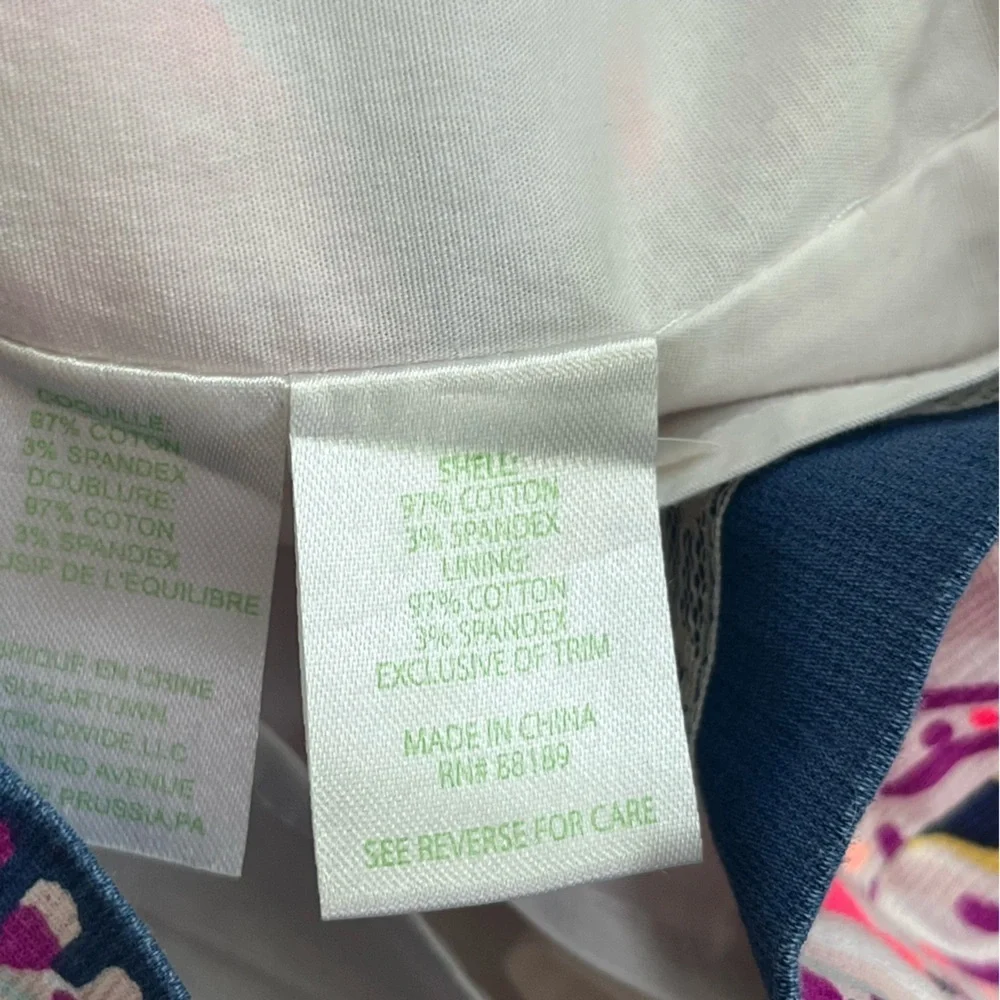 Lilly Pulitzer Shelli Dress Size 6 Tie Back Pink Blue - Picture 15 of 16